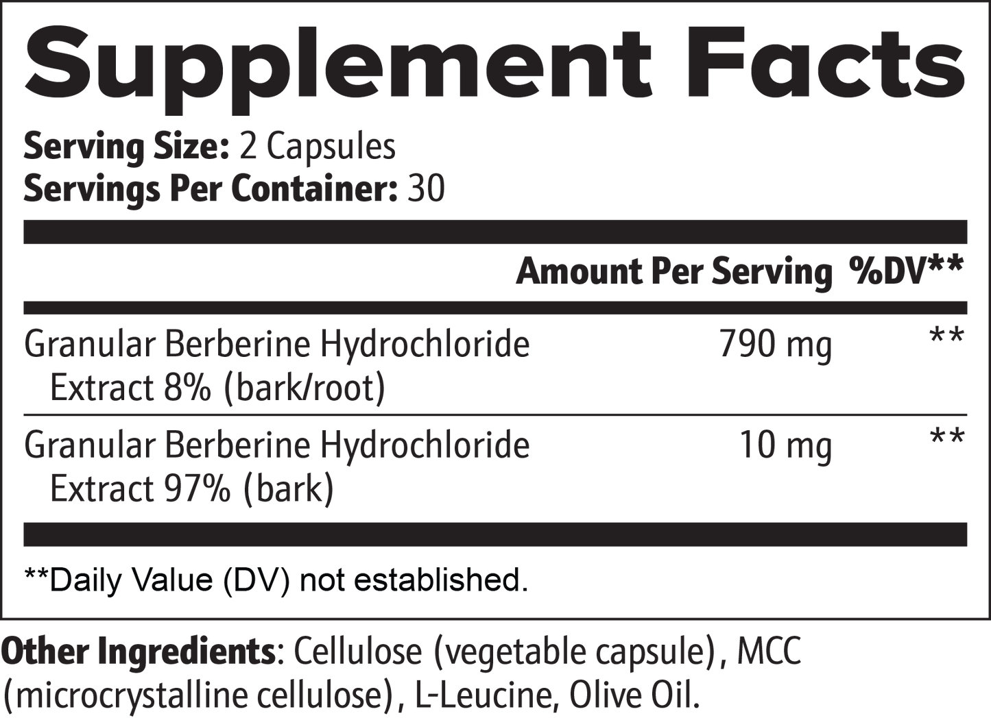 Berberine-to help maintain normal blood sugar levels, promote heart health