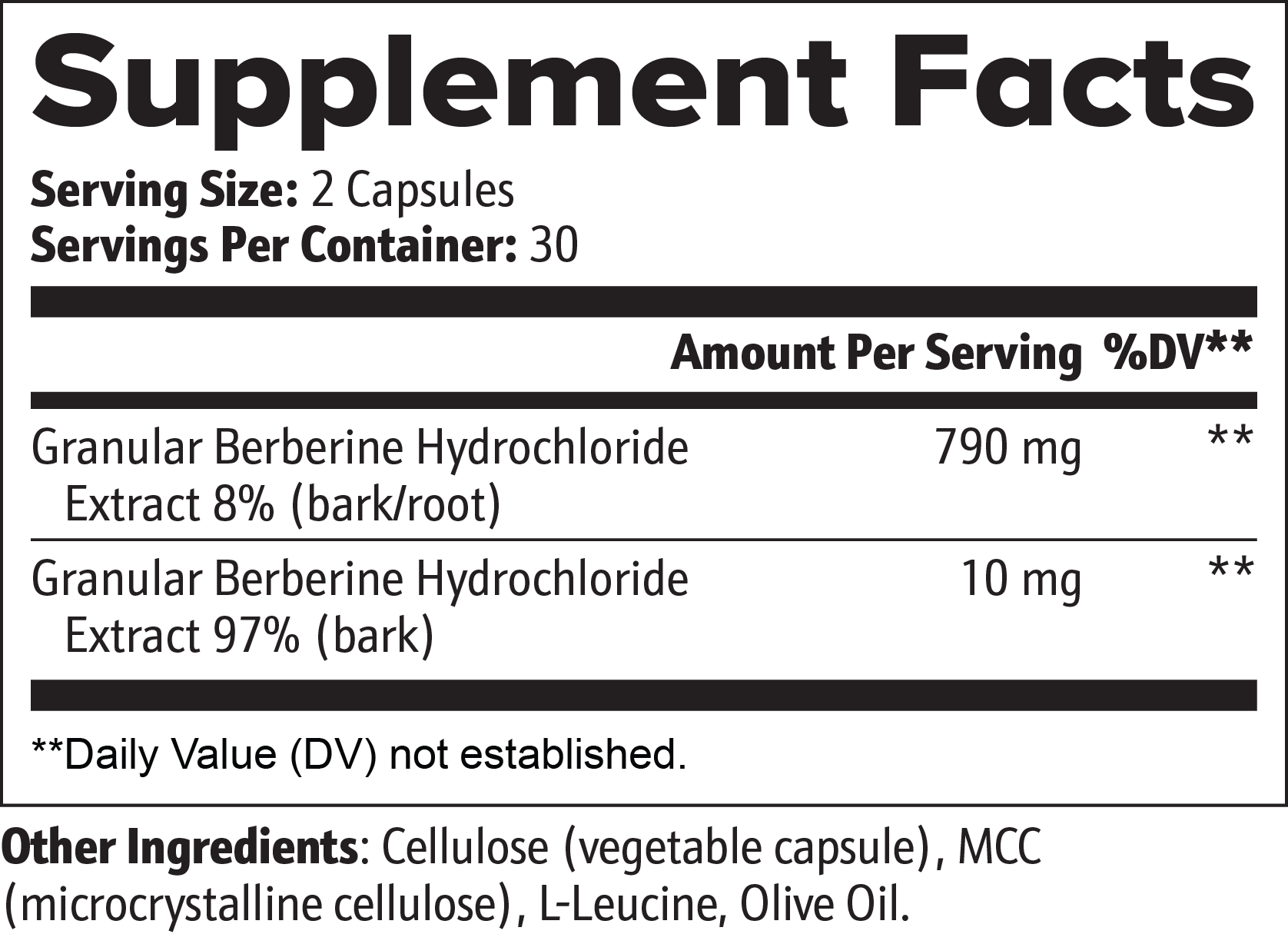 Berberine-to help maintain normal blood sugar levels