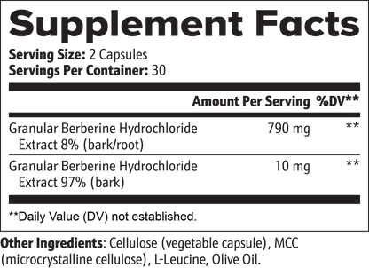 Berberine-to help maintain normal blood sugar levels, promote heart health