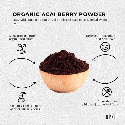 400g Acai Powder 100% Organic - Superfood Amazon Berries